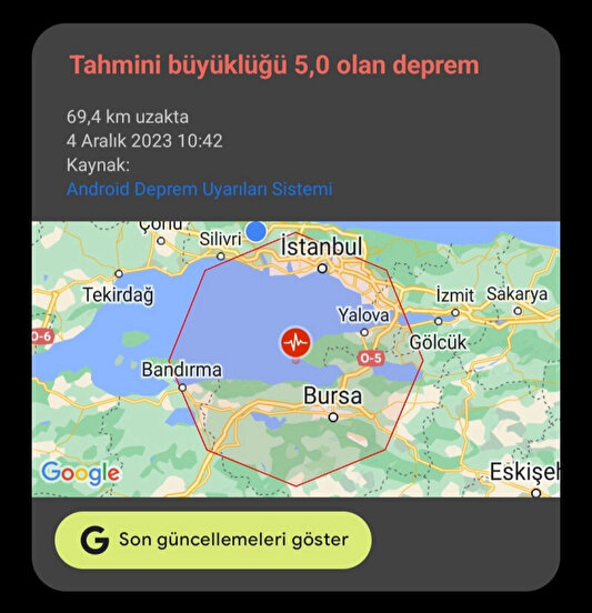 Google Deprem Uyar Sistemi Nedir Nas L Ayarlan R Ad M Ad M Android