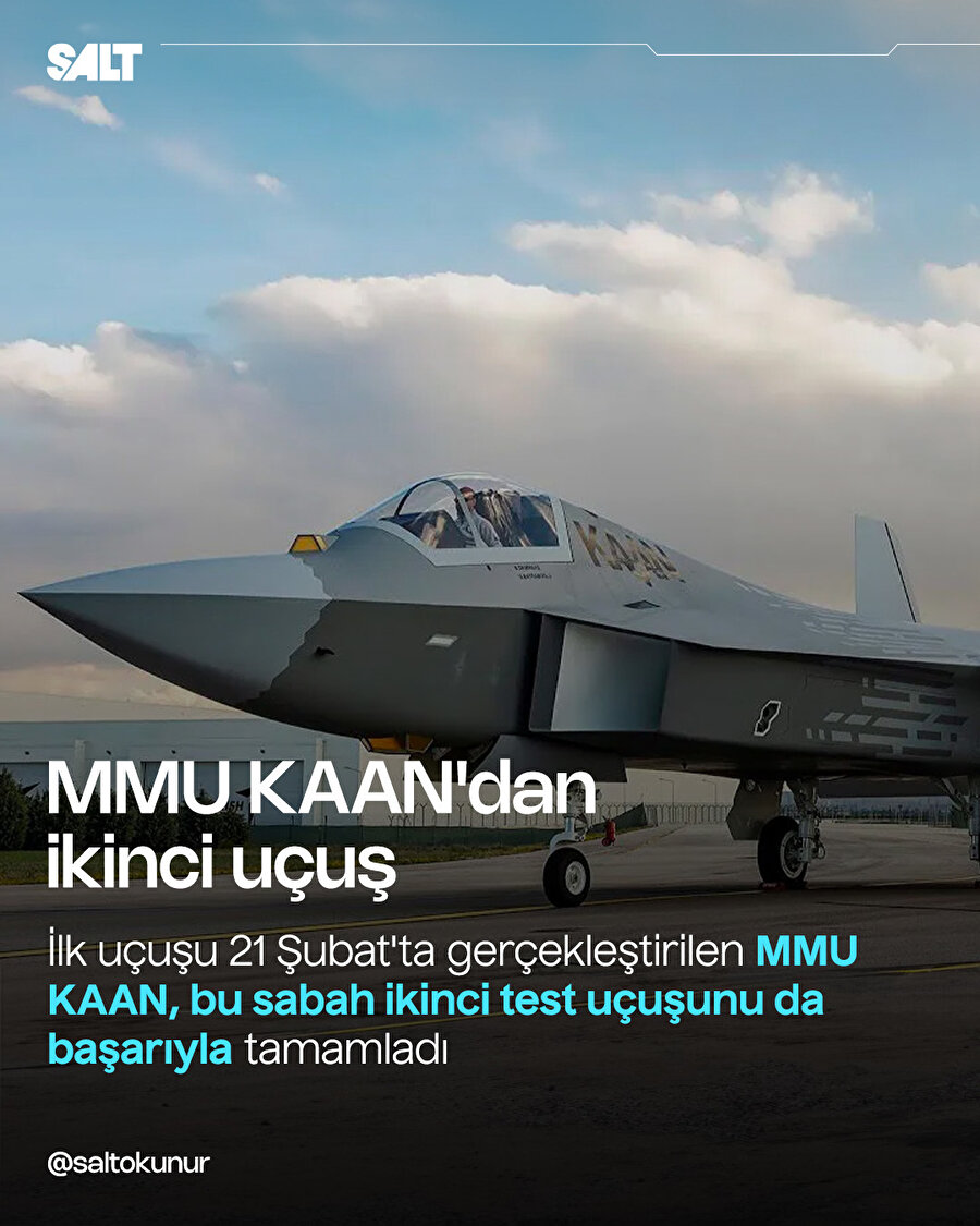 Milli Muharip Uçağı KAAN ikinci uçuşunu gerçekleştirdi