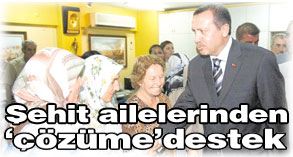 ehit ailelerinden 'zm'e destek