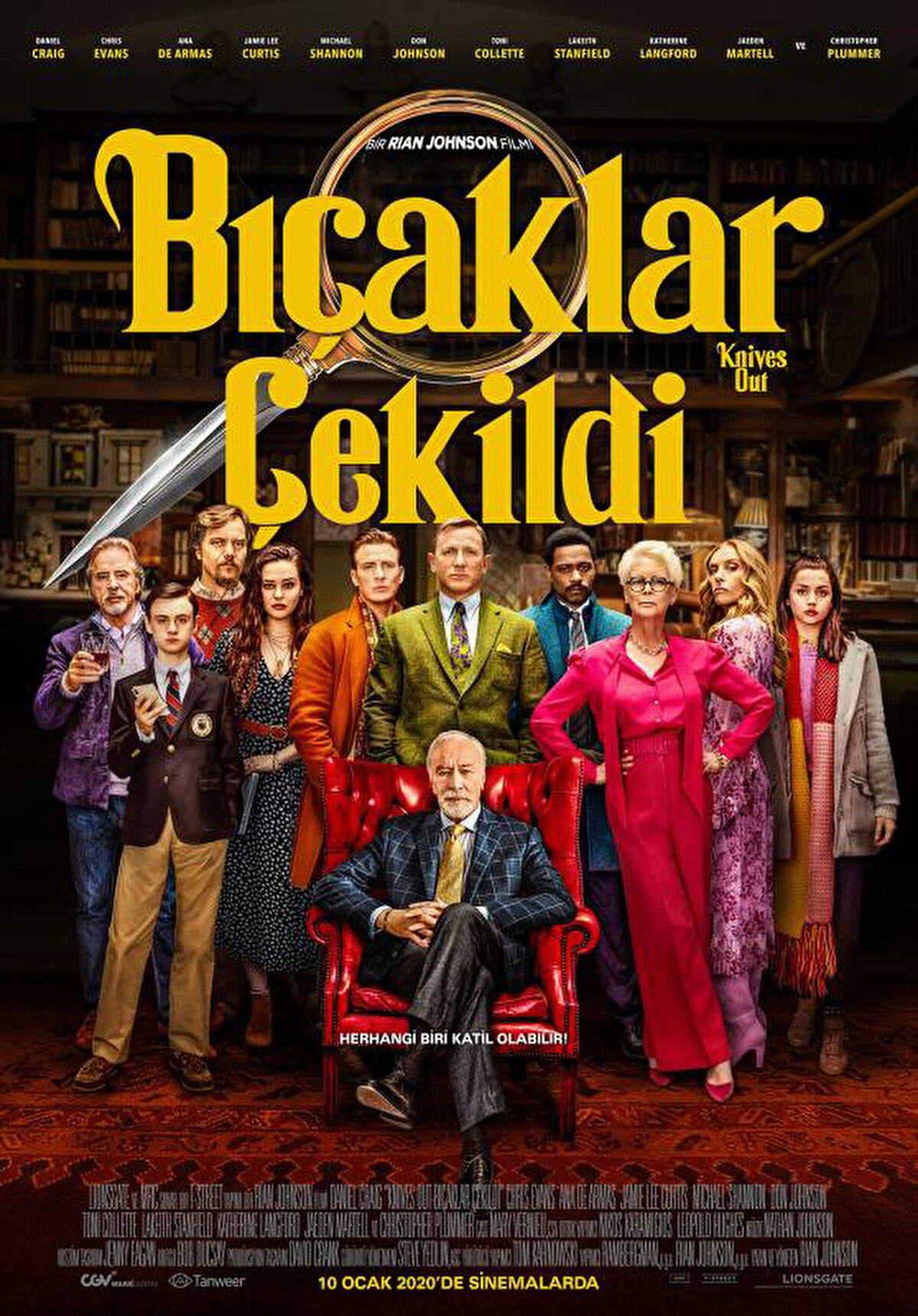 🔪 Bıçaklar Çekildi (2019): Bıçaklar Çekildi, ünlü bir yazarın ölümünün ardındaki sırrı ortaya çıkarmaya çalışan bir dedektifin hikayesini konu ediyor. 