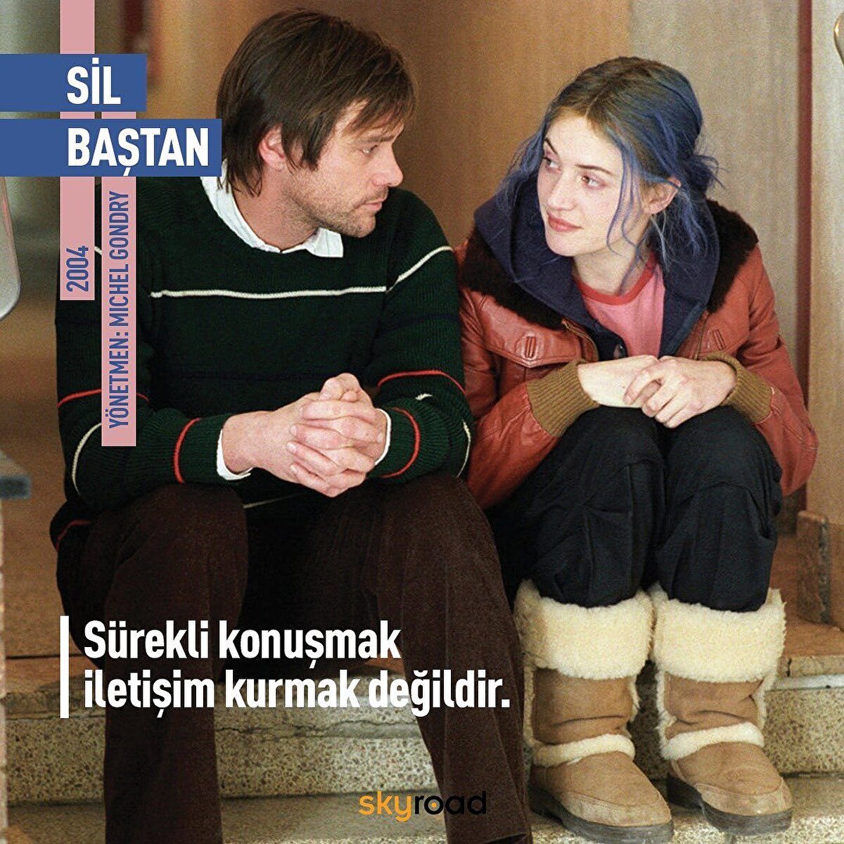 🧠 Sil Baştan: Joel Barish'in eski sevgilisi Clementine, yaşadıkları ilişkiye dair tüm anılarını gizemli tıbbi bir müdahale ile kafasından sildirir. Bunu öğrenen Joel çok üzülür ve aynı şeyi yapmaya karar verir. Bütün anılarını sildirmek için derin uykuya yattığında, gözlerinin önünden Clementine ile yaşadığı günler geçer. Joel aslında Clementine'i unutmak istemediğini anlar ve müdahaleyi durdurmak için çabalar.