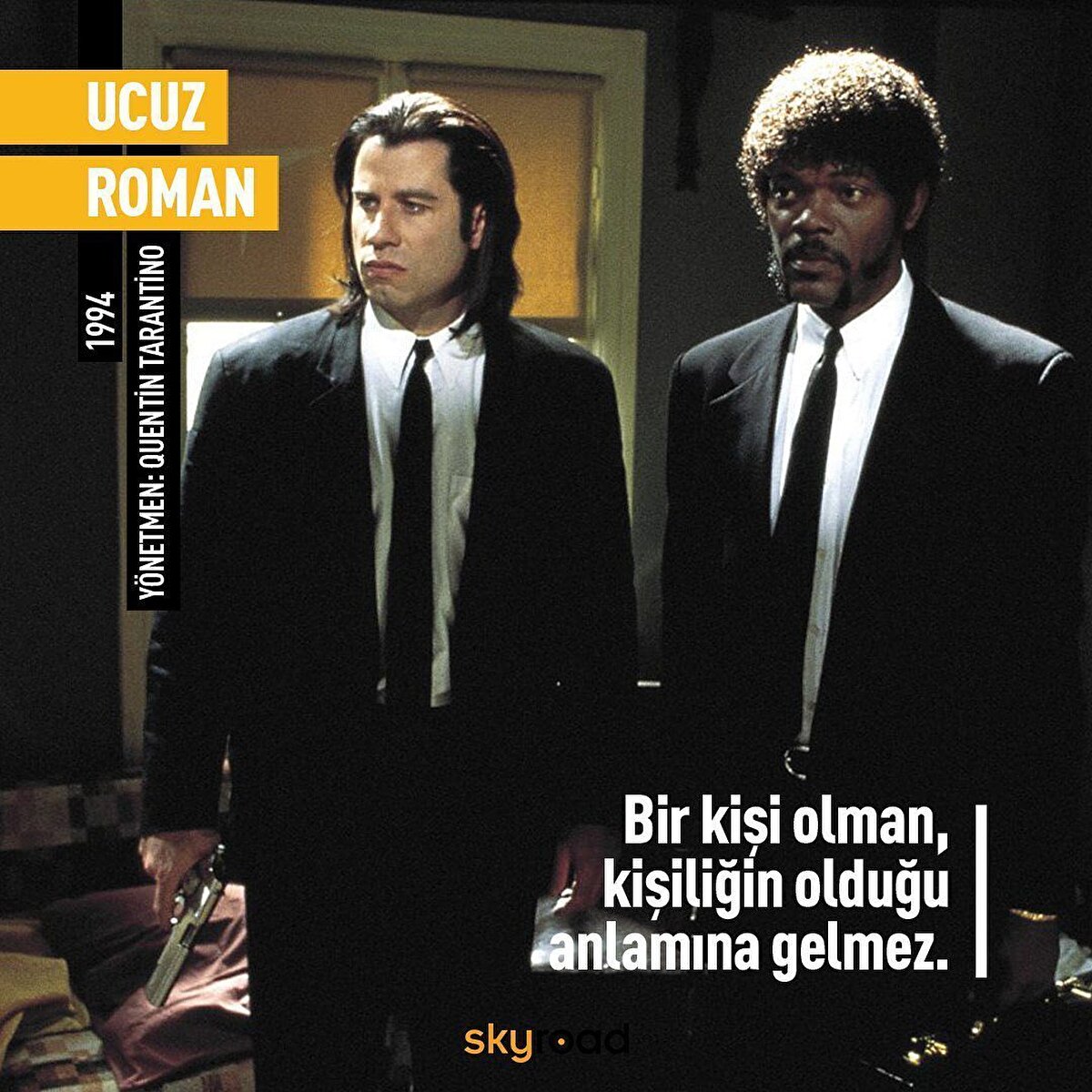 🔫 Ucuz Roman: Ringo ve Yolanda birbirlerine aşık soyguncu bir çifttir ve işlerine heyecan katmak için farklı bir plan yaparlar. Jules ve Vincent iki profesyonel tetikçidir ve patronları Marsellus, boksör Butch ile bir şike anlaşması yapar. Cesur boksör ise para karşılığı hile yapmayı redderek şehirden kaçar. Kader bu aykırı tipleri mutheşem bir rastlantı sonucu bir araya getirecektir. Film, En İyi Film dahil 7 dalda Oscar'a aday gösterilmiş ve En İyi Orijinal Senaryo Oscarı'nı almıştır. IMDb tüm zamanların en iyi filmleri sıralamasında 1,2 milyon oylama sonucu 8.9 puanla 8. sıradadır.