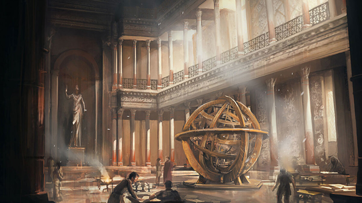 Sarayın yakınında kurulan müzede bütün ülkelerden hayvan ve bitki örneklerinin olduğu botanik bahçesi ve rasathane, insan vücudunu incelemek üzere bir anatomi salonu vardı. Eski kaynaklar, kütüphanede, 150 bin cilt el yazması eserin toplandığını kaydeder.