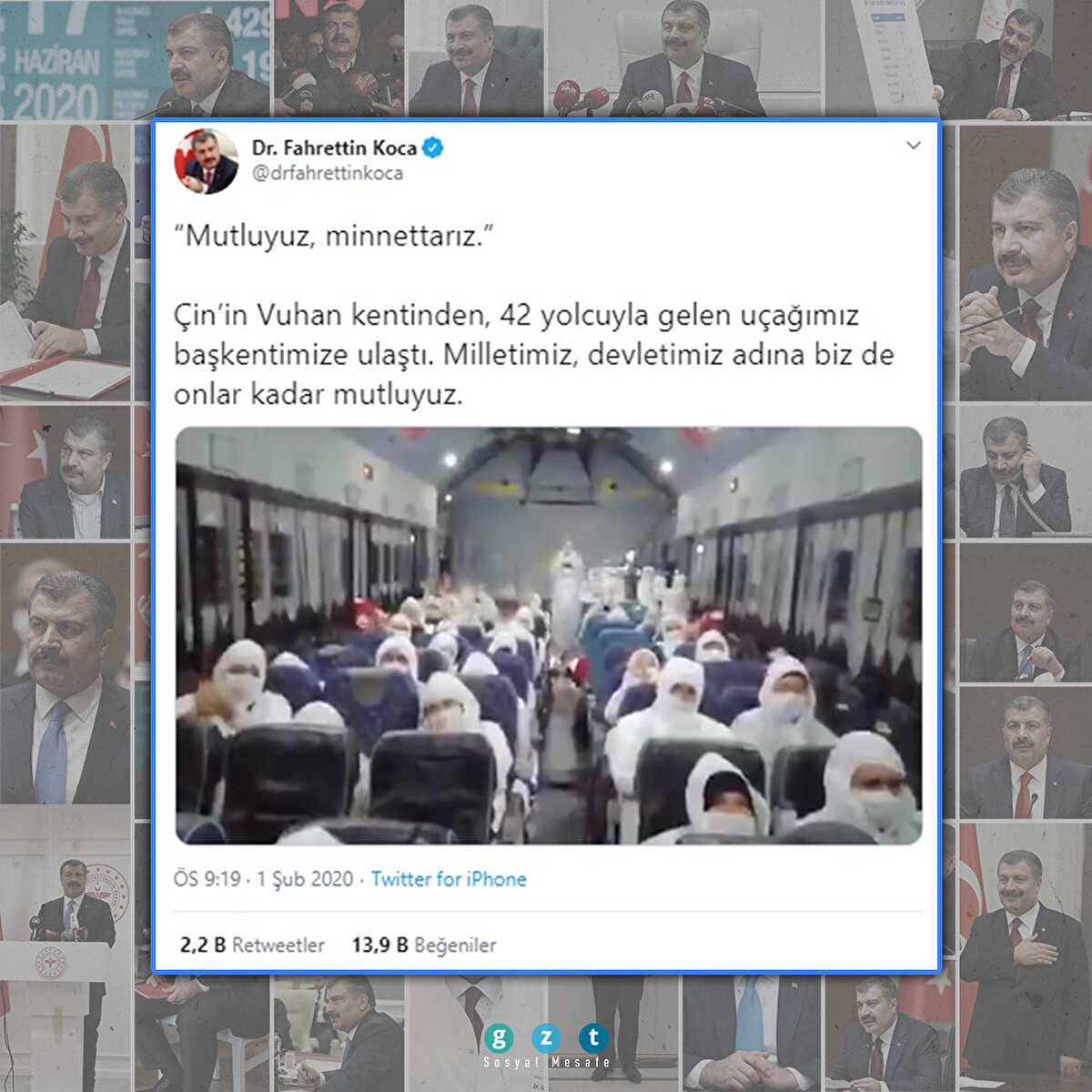 Virüsün çıkış noktası olan Vuhan'da bulunan Türkiye Cumhuriyeti vatandaşları başarılı bir operasyonla anavatana getirildi
