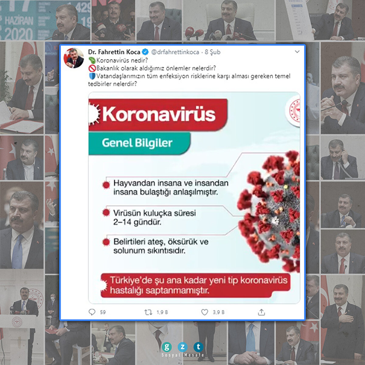 Bakan Koca, virüsle alakalı bilgi notlarını paylaşmaya devam etti