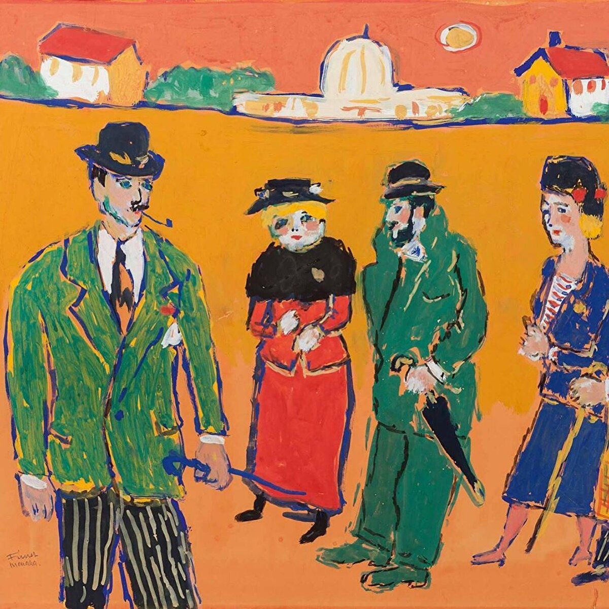 🖼 1939 yılının ilk aylarında Paris’e giden #fikretmualla , İkinci Dünya Savaşı’nın getirdiği yoksulluktan dolayı hayatta kalabilmek adına eserlerini yok pahasına satmaya başlar. Savaş ortasında resim yapacak kağıt bulamadığından, geceleri Paris sokaklarından gizlice söktüğü afişlere resim yapmaya devam eder. Tüm zorluklara rağmen Paris sanat çevresine kendini kısa sürede tanıtan Fikret Mualla, dönemin ünlü ressamlarıyla dostluklar kurar.