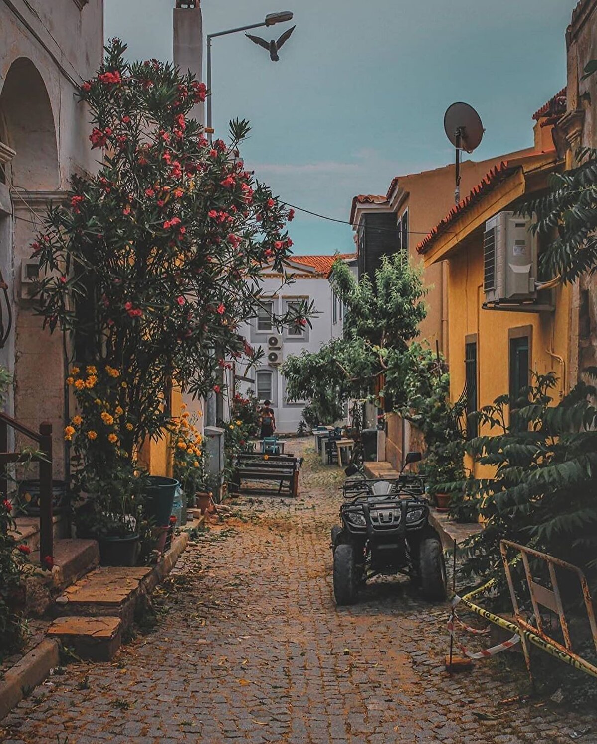 ⛱Burada, bir köy irisi ilçe merkezinin dışında, sadece yaz aylarında hareketliliğin yaşandığı yer yer küçük yerleşimler var; bağ evleri, pansiyonlar, plajlar civarındaki küçük dükkan ve oteller gibi. ⠀