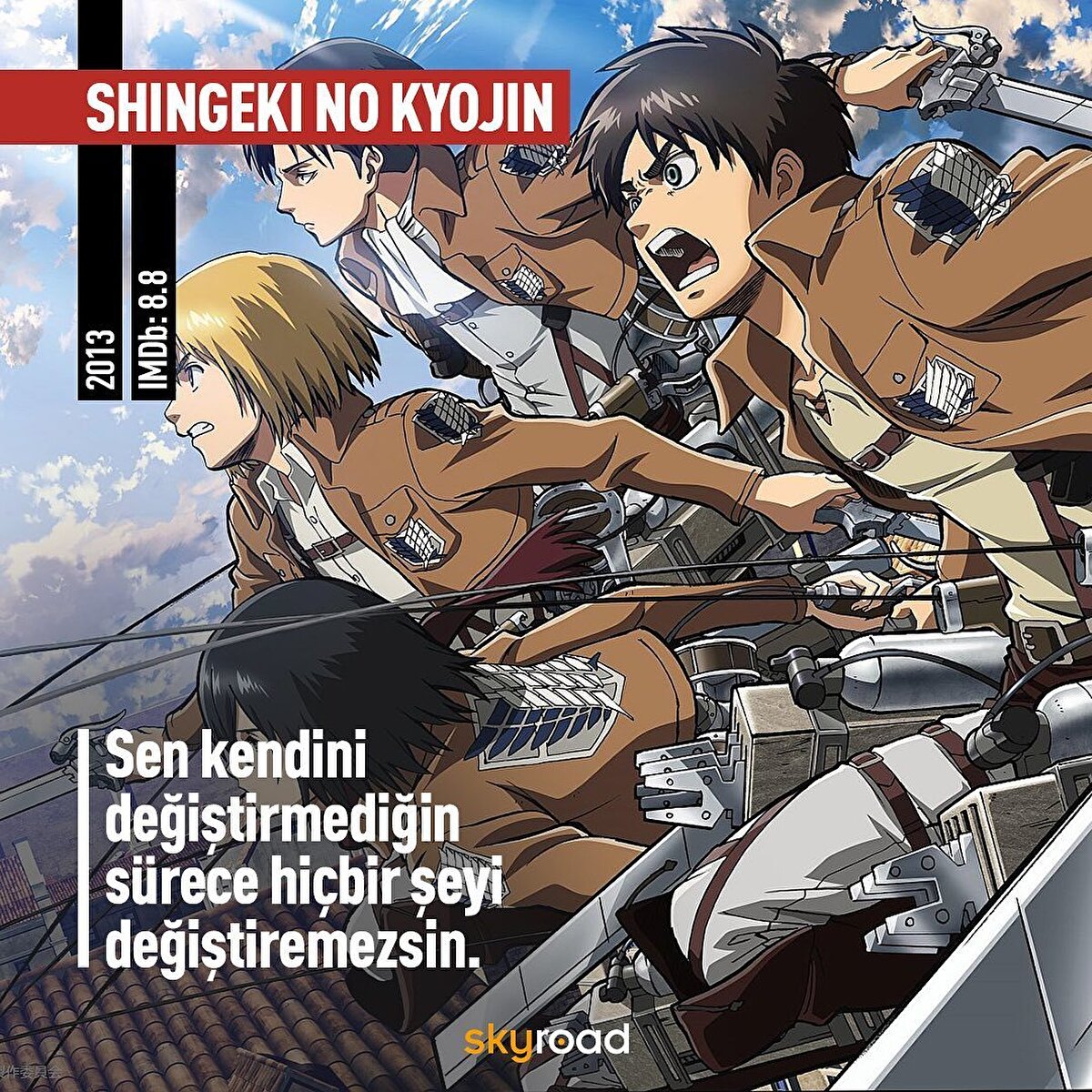 👀 Shingeki No Kyojin - Konu: Aksiyon: Dizi, insanlar ve bu insanları keyif için yiyen canavarların etrafında gelişiyor. İnsanlar da bu devlere karşı önlem almak için duvarlar inşa eder ve o duvarların arkasında yaşamlarını sürdürmeye çalışır. Ardından hiç görülmemiş boyutta bir dev gelir ve duvara bir delik açar, işler tam da bu noktada karışır.⠀