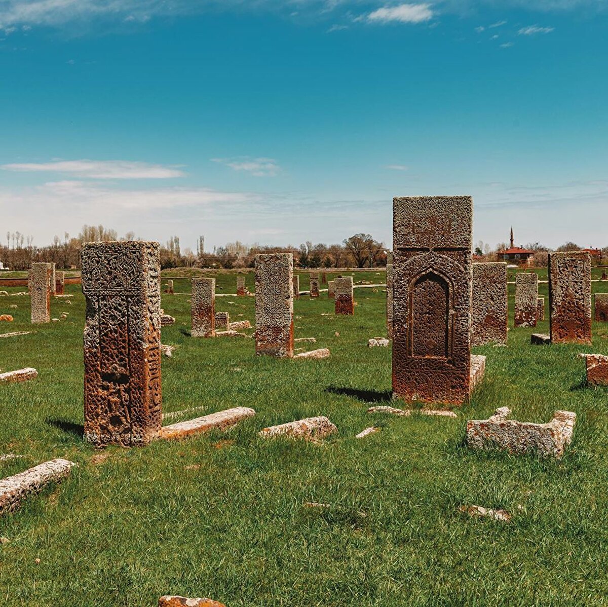 🚞 Ankara-Tatvan güzergâhında yol alan Van Gölü Ekspresi’nin 28 saat süren seferi sonunda vardığımız Tatvan’da, şehir merkezinden bindiğimiz bir minibüsle yaklaşık 30 dakika sonra Ahlat’a ulaşmıştık. Ahlat’a ulaşmak da en az Ahlat kadar güzeldi aslında.