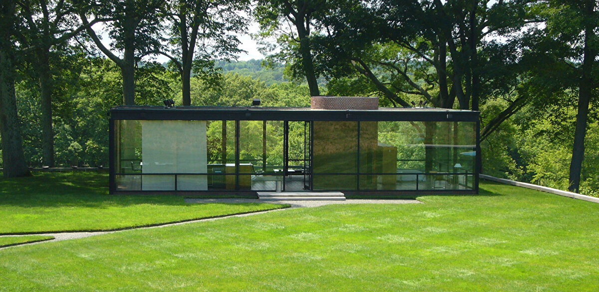 Glass House, Philip Johnson, Connecticut, ABD.