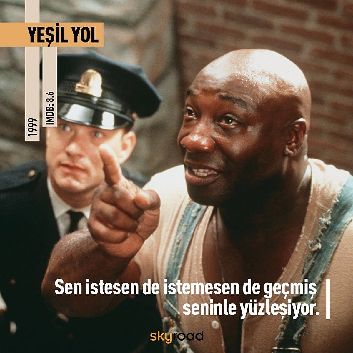 👤Yeşil Yol: Stephen King'in aynı adlı romanından uyarlanan film, bir hapishane görevlisi ile bir mahkumun öyküsünü anlatıyor.⠀