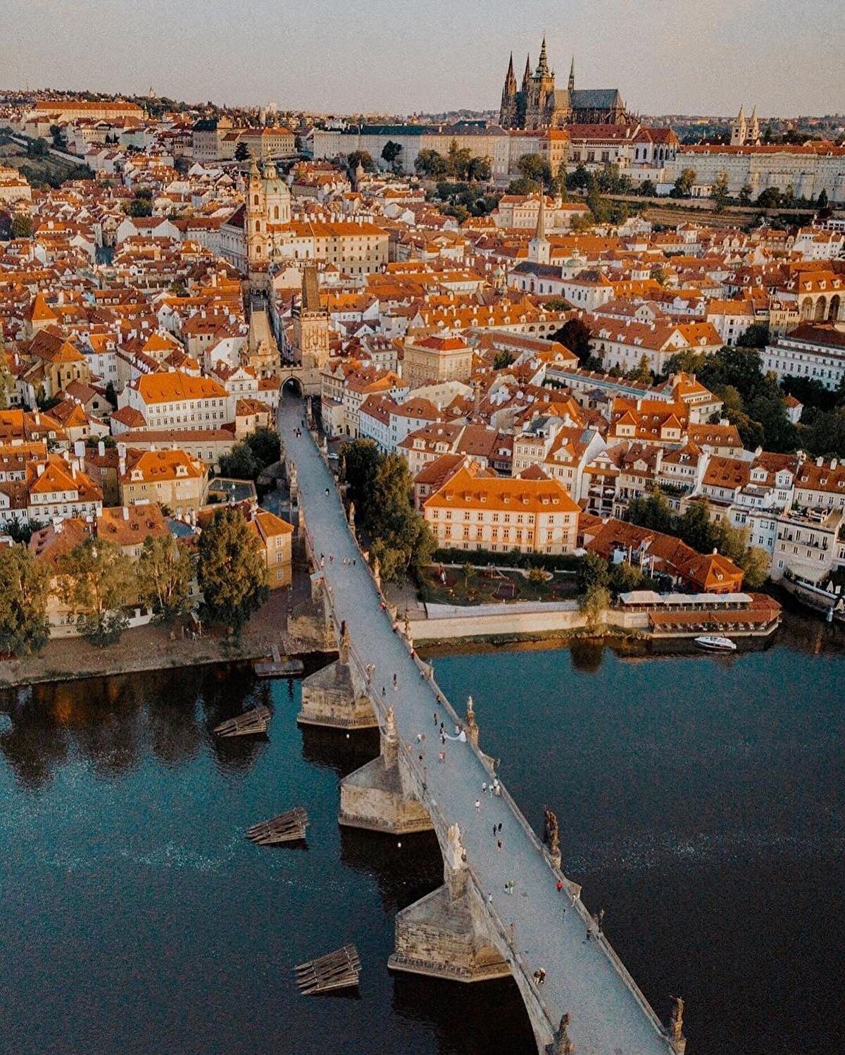 Köprünün hakkını verdiysen artık Prag kalesi istikametine ilerle ve köprünün ayağında, Vitava Nehri'ni yuva belleyen sevimli kuğu ve kazları izle. Bir de bu mahallede hazır geziniyorken dünyanın en dar sokağını da sor.