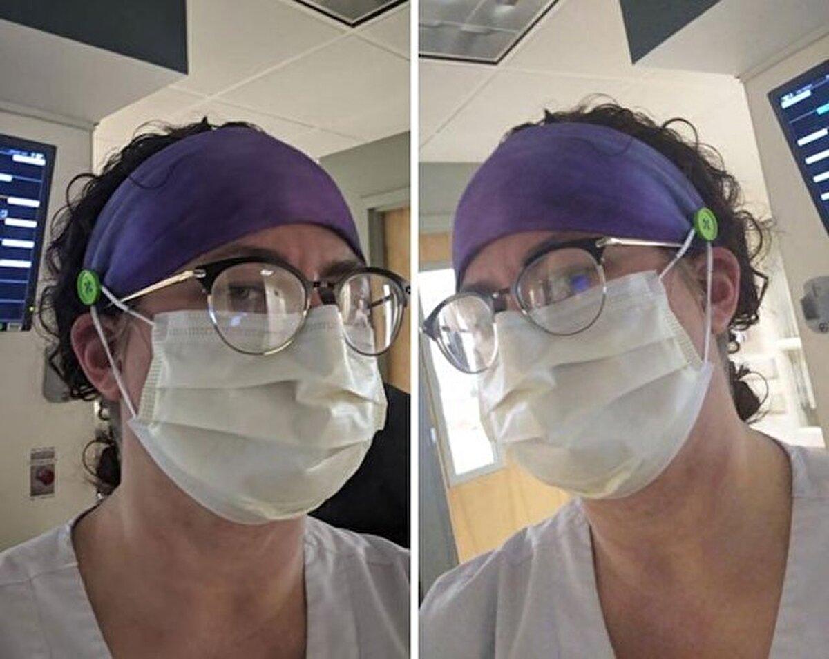 Kulakları ağrıtmayan maske takma yöntemi.