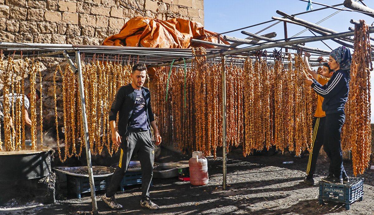 Artuklu ilçesi kırsal Zınar Mahallesi'nde yaşayan İbrahim Berkay ile torunu yaşındaki Diyar Özgüç'ün 3 yıl önce başladığı iş ortaklığı görenleri şaşırtıyor. Antalya'da bir otelde komi olarak çalışan Diyar Özgüç, Mardin'e döndükten sonra iş hayatına atılmaya karar verdi. Arkadaşı Ömer'in babası İbrahim Berkay'a yapımında usta olduğu cevizli sucuk yapıp pazarlama teklifinde bulundu. Teklifi kabul eden Berkay, Diyar Özgüç'ün bağlarından elde ettikleri üzümü cevizli sucuğa dönüştürüp satmaya başladı. İşleri büyüten iki ortak, diğer köylerden de üzüm alıp, sucuk üretimini artırmadı. Yılda ortalama 10 ton cevizli sucuk üretmeye başlayan ortaklar, başta İstanbul, İzmir ve Ankara olmak birçok kente, internet üzerinden kargo yoluyla satış yapmaya başladı.
