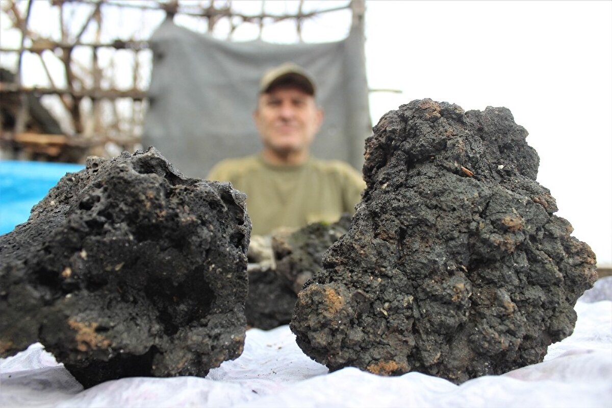 Göktaşına çok benziyorlar. Bu taşların araştırılmasını istiyorum. Bu taşlar göktaşı ise, taşlardan bir tanesini müzeye bağışlayacağım. Diğer taşlarıysa iyi bir teklif gelirse satmayı düşünüyorum. Elimde bulunan taşların ağırlığı 5 kilonun üzerinde."
