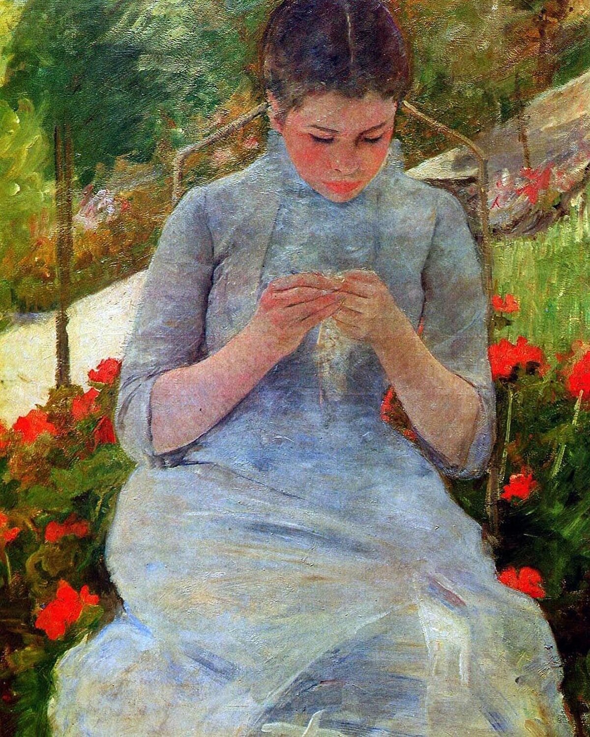Edgar Degas, Cassatt'ın resimlerini fark edince onu 1879'daki İzlenimci sergiye davet eder. Cassatt'ın, İzlenimciler ve Degas ile başlayan birlikteliği, sanat anlayışına ve üretimlerine büyük katkı sağlar.⠀
