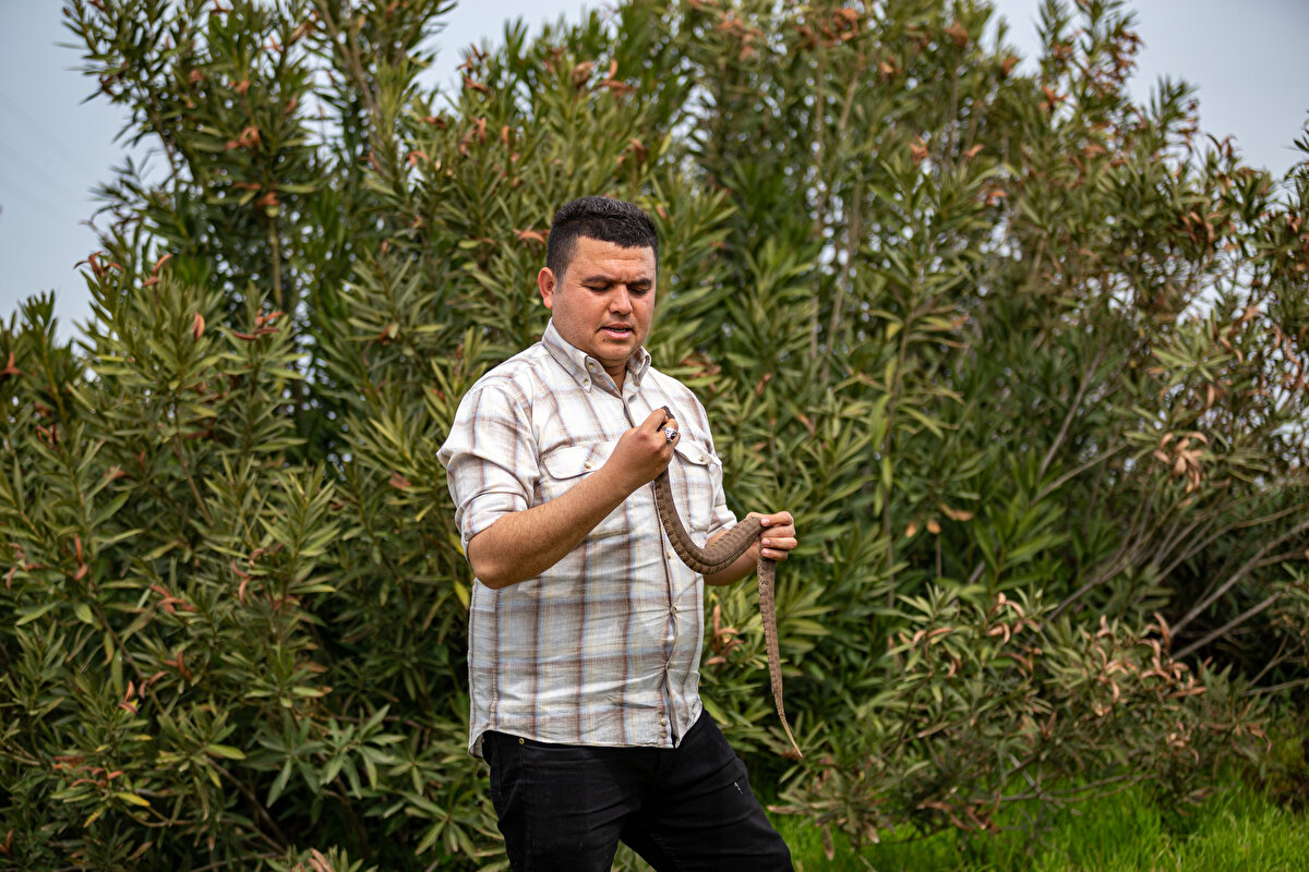 İşi severek yaptığını kaydeden Göktürk, özellikle kırsal mahallerde evde yılan görülme vakasının çok olduğunu anlattı.