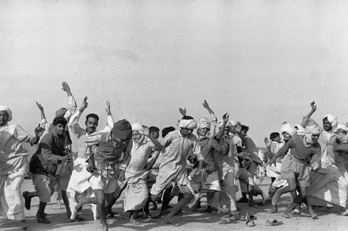 1947 yılında Hindistan’ın ikiye bölünmesi sırasında mülteci kampında bir koşu yarışması. 