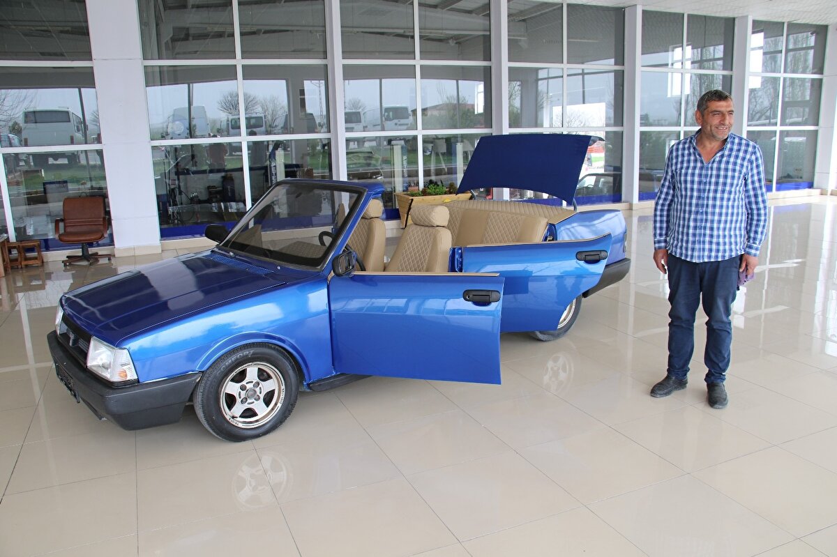 Araç tamir, alım satım işleriyle uğraşan Halis Yıldız, bir sene önce 1992 model Tofaş-Şahin marka hurda aracı 5 bin liraya satın aldı.