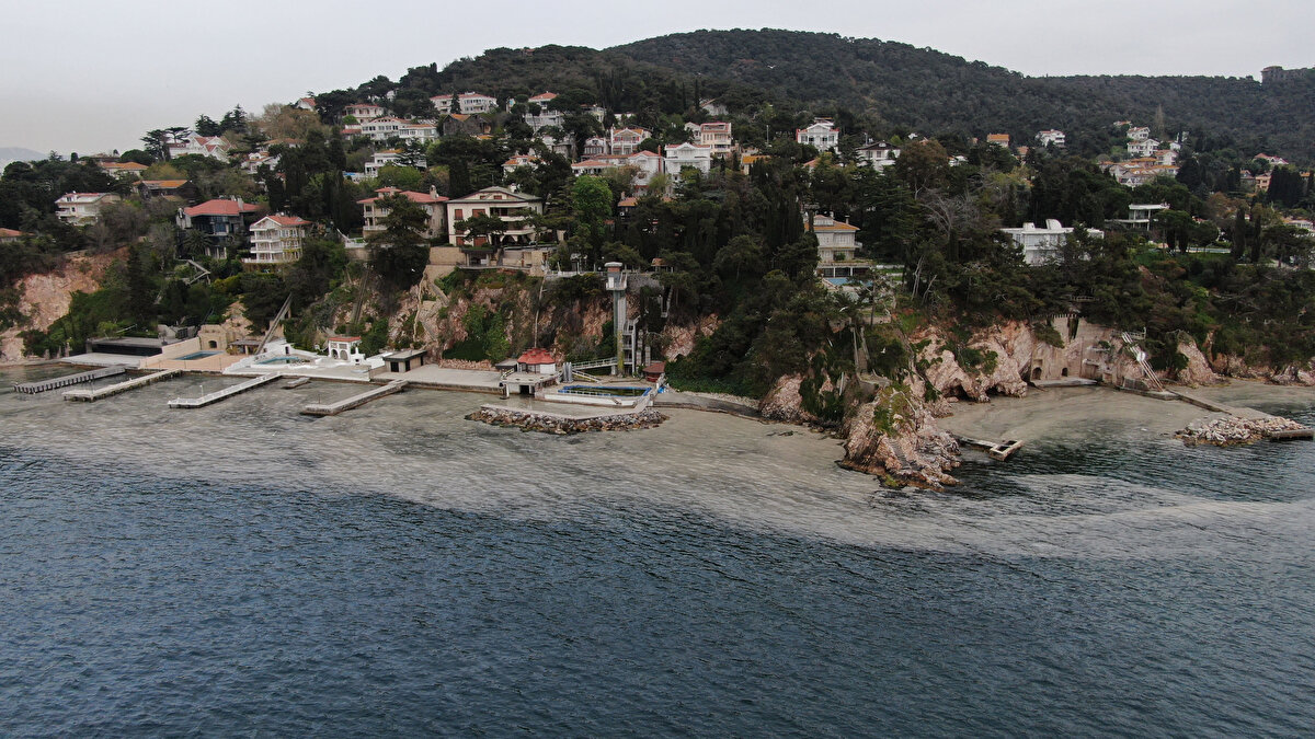 İşte Büyükada'da salyaların sardığı sahilin görüntüleri...