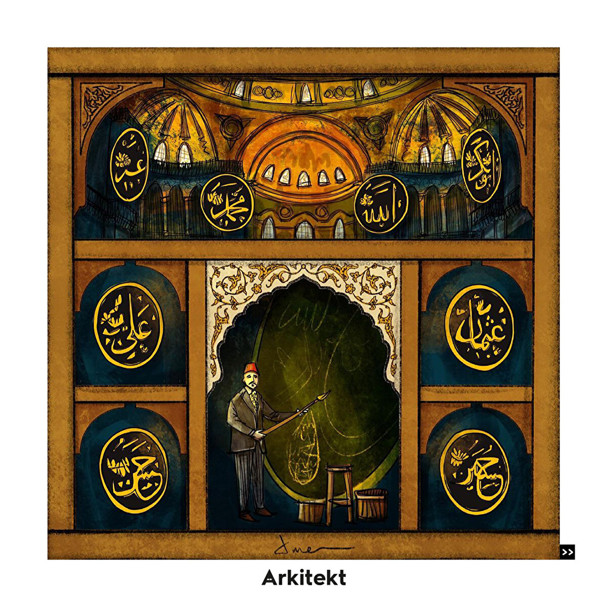 5- Ayasofya’daki levhalar