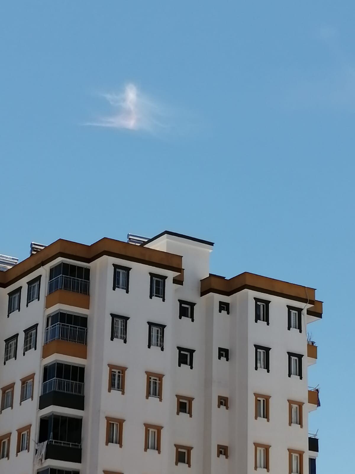 Yaklaşık 10 dakika süren renk süzülmesi cep telefonu kamerasıyla saniye saniye görüntülendi.