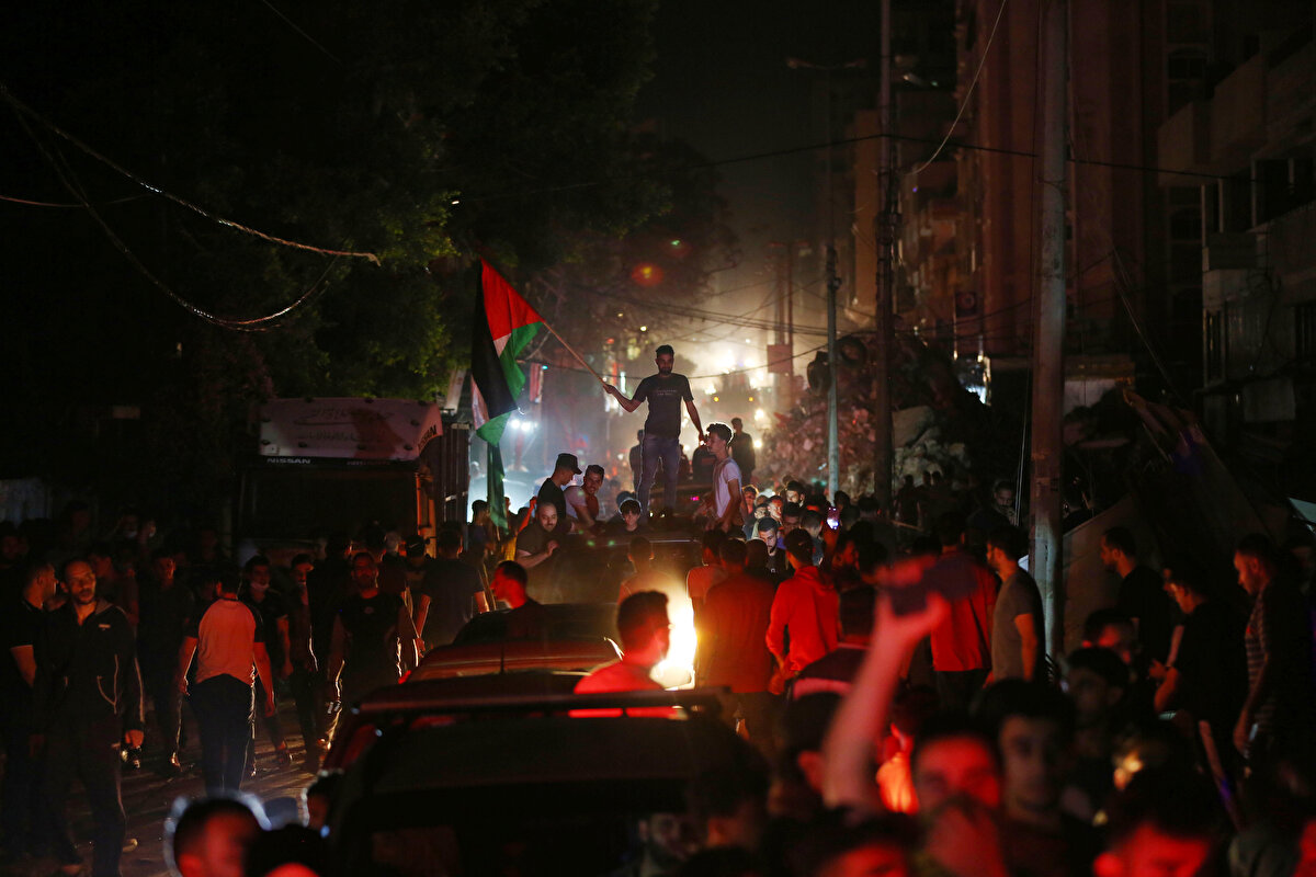 Benzer kutlamalar işgal altındaki Batı Şeria'nın Ramallah kenti ile abluka altındaki Gazze Şeridi'nde de düzenlendi.