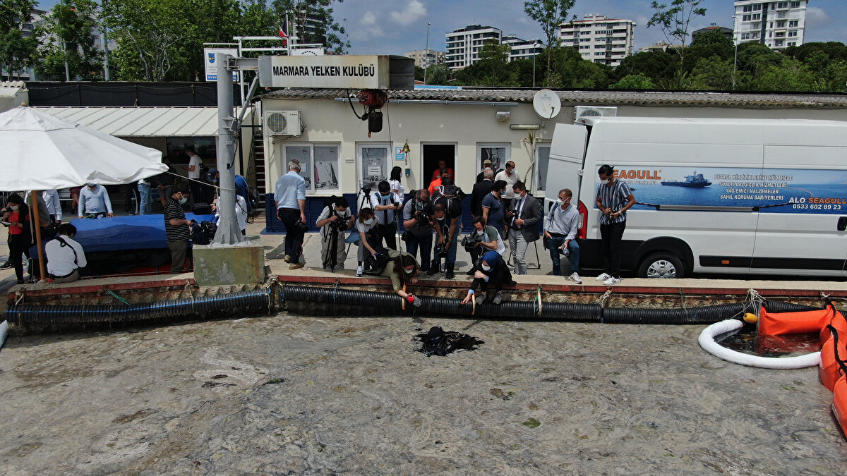 İşte İstanbul, Tekirdağ, Kocaeli ve Balıkesir'den müsilajı (deniz salyası) temizlemek için başlatılan çalışmalardan fotoğraflar...
