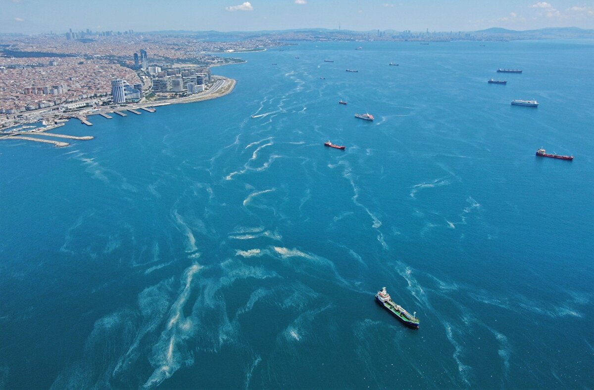 Zeytinburnu ve Bakırköy açıklarında daha çok gözüken deniz salyası sahilde daha az etkili olduğu görüldü.