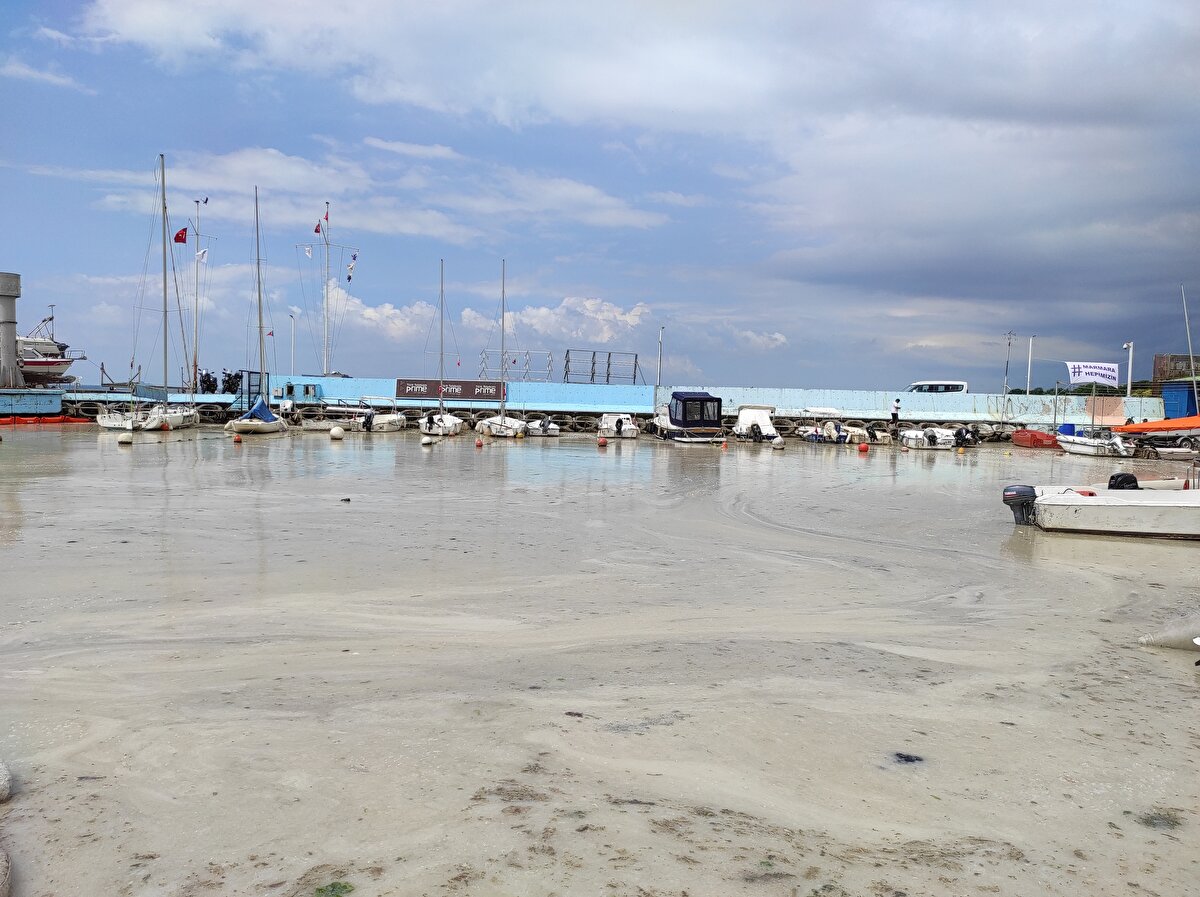 İstanbul Büyükşehir Belediyesi'ne ait teknelerin de dip temizleme çalışmaları sürüyor.