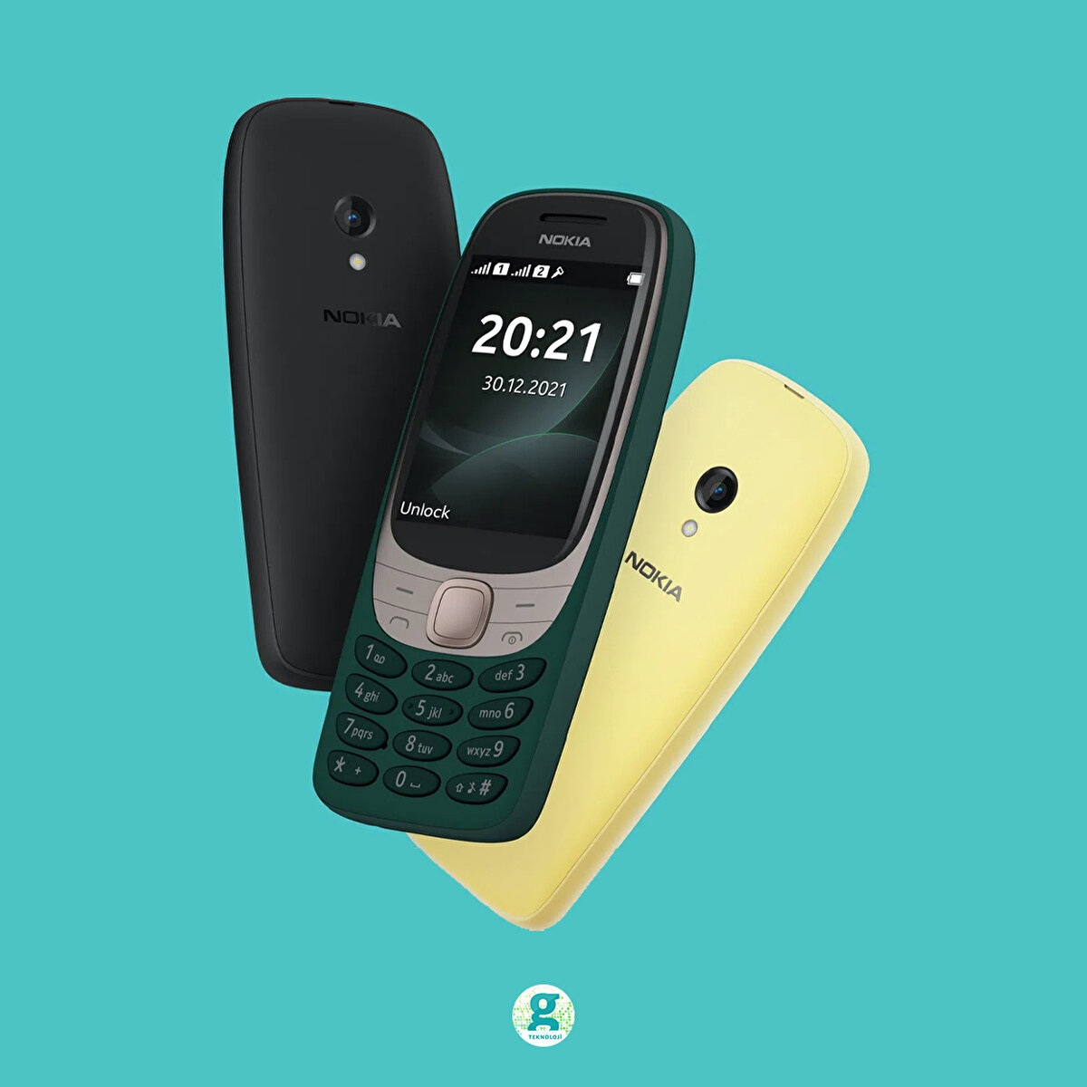 Kutusundan şarj adaptörü ve microUSB kablosu da çıkan Nokia 6310; sarı, siyah ve yeşil renk seçenekleriyle 60 avrodan satışa sunulacak.