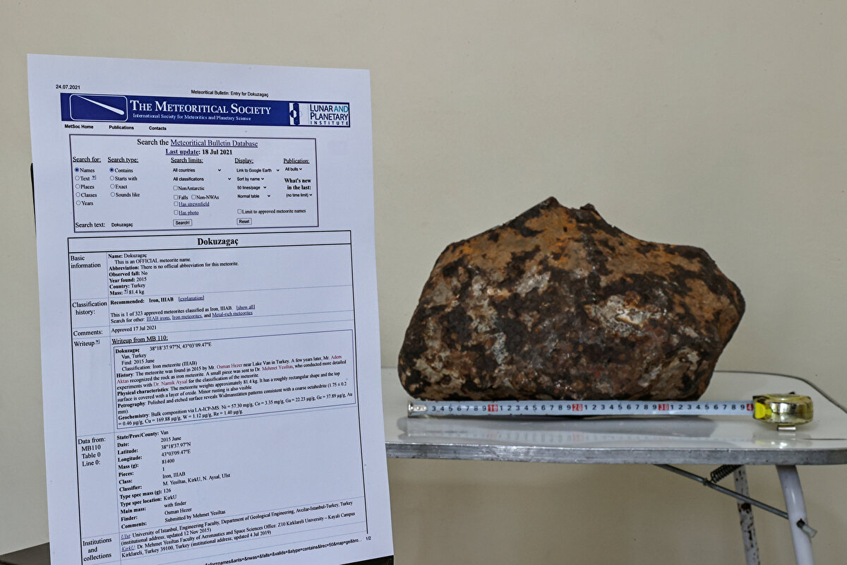 Ailesinin yardımıyla bulunduğu yerden çıkararak evine götürdüğü taşın, kütle olarak aynı ebattakilere göre daha ağır olmasından şüphelenen Hezer, arkadaşı aracılığıyla taştan aldığı numuneyi Kırklareli Üniversitesi Havacılık ve Uzay Bilimleri Fakültesi Öğretim Üyesi Doç. Dr. Mehmet Yeşiltaş'a gönderdi. 