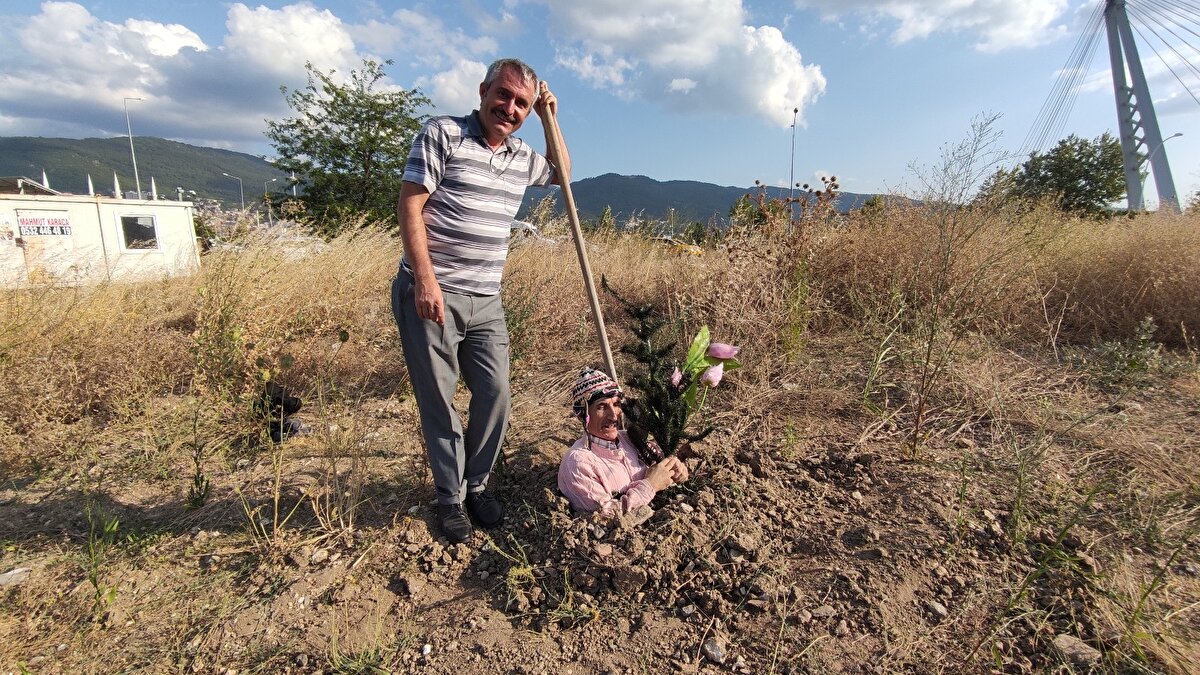 Toprağın içinde Bahtiyar Keskin'i görenler büyük şaşkınlık yaşadı.