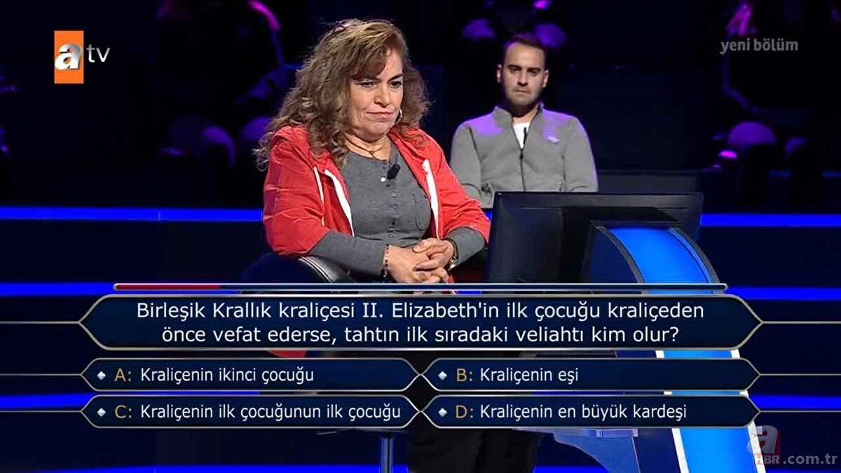İlginç ve eğlenceli sorularıyla dikkat çeken yarışmada geçtiğimiz günlerde Birleşik Krallık Kraliçesi II. Elizabeth'in ilk çocuğu kraliçeden önce vefat ederse tahtın ilk sıradaki veliahtı kim olur? sorusu izleyicilerde merak uyandırdı.