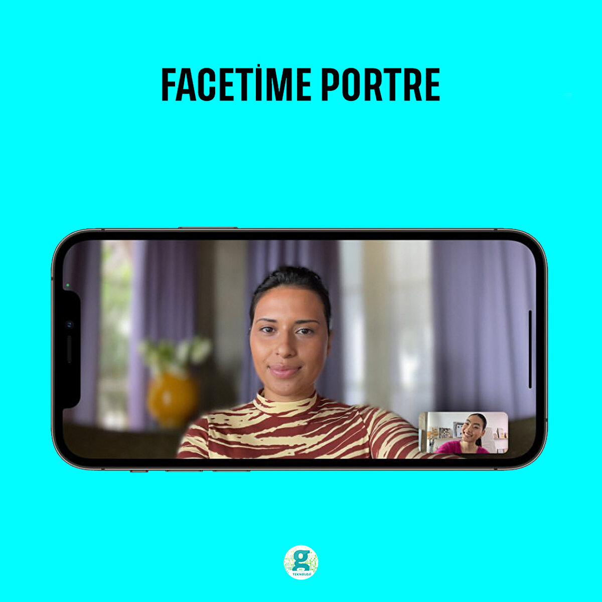 📱Güncellenen FaceTime, Portre özelliğiyle birlikte arka planı bulanıklaştırma işlemi yapılabiliyor