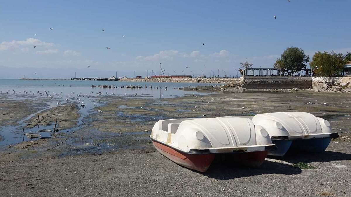 Van Yüzüncü Yıl Üniversitesi Su Ürünleri Fakültesi Dr. Öğretim Üyesi Mustafa Akkuş, Van Gölü’nün yağışlara bağlı olarak su seviyesinin sürekli değişkenlik gösterdiğini belirtti, “800 yıl boyunca Van Gölü’nün su seviyesi şimdinin çok daha altına düşmüş ve çıkmıştır. Göl, Tatvan açıklarında küçük bir su birikintisi haline gelmiştir. Van Gölü şu an çekilme yaşıyor. Dolayısıyla geçmişteki balıkçı iskeleleri de ortaya çıkıyor” dedi.

