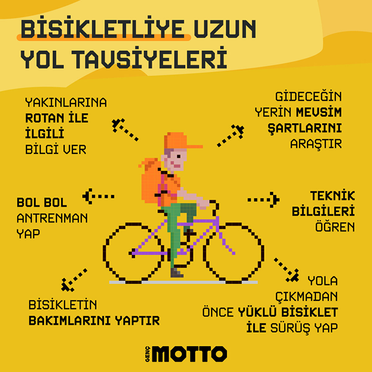Bisikletliye uzun yol tavsiyeleri 