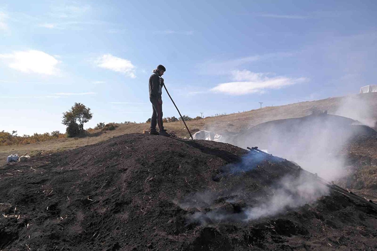 Kömür için kesilen odunların, işlevini yitirmiş ağaçlardan seçildiğini belirten Turgut, “Bir nevi ormanı da temizliyoruz. Mesela genç ağaçları bırakıp işlevini yitirmiş yaşlı ağaçları kesiyoruz. Çamı sıkıştıran meşe ağaçlarını kesiyoruz. Hem çamlar açısından hem de ormanı güzelleştirmek için bu kesimi yapıyoruz” diye konuştu.<br>