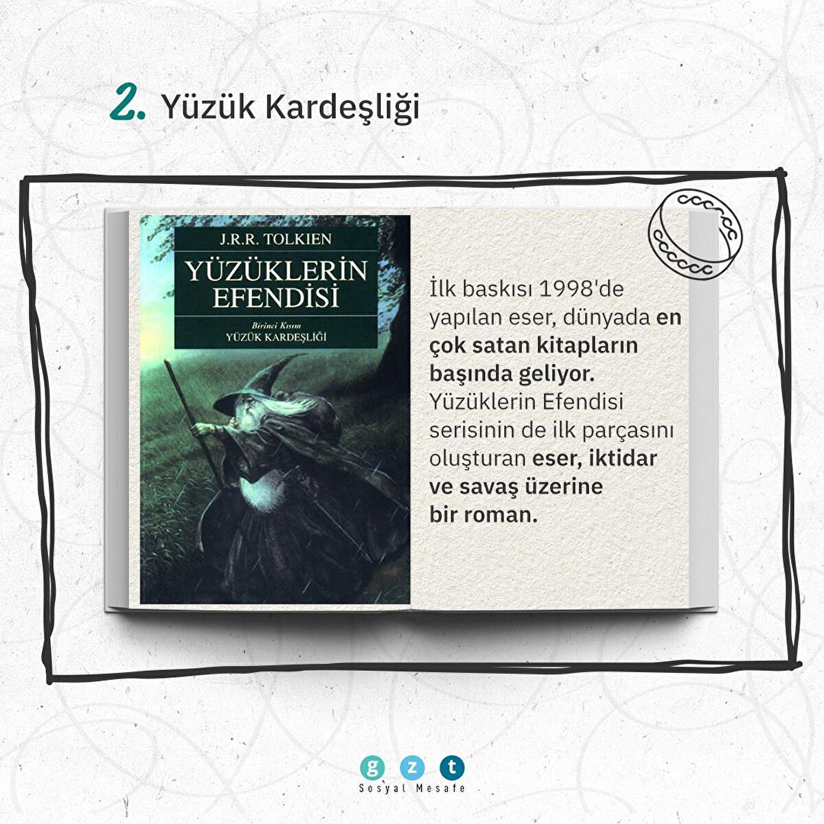 İlk baskısı 1998'de yapılan eser, d&#252;nyada en &#231;ok satan kitapların başında geliyor. Y&#252;z&#252;klerin Efendisi serisinin de ilk par&#231;asını oluşturan eser, iktidar ve savaş &#252;zerine bir roman.