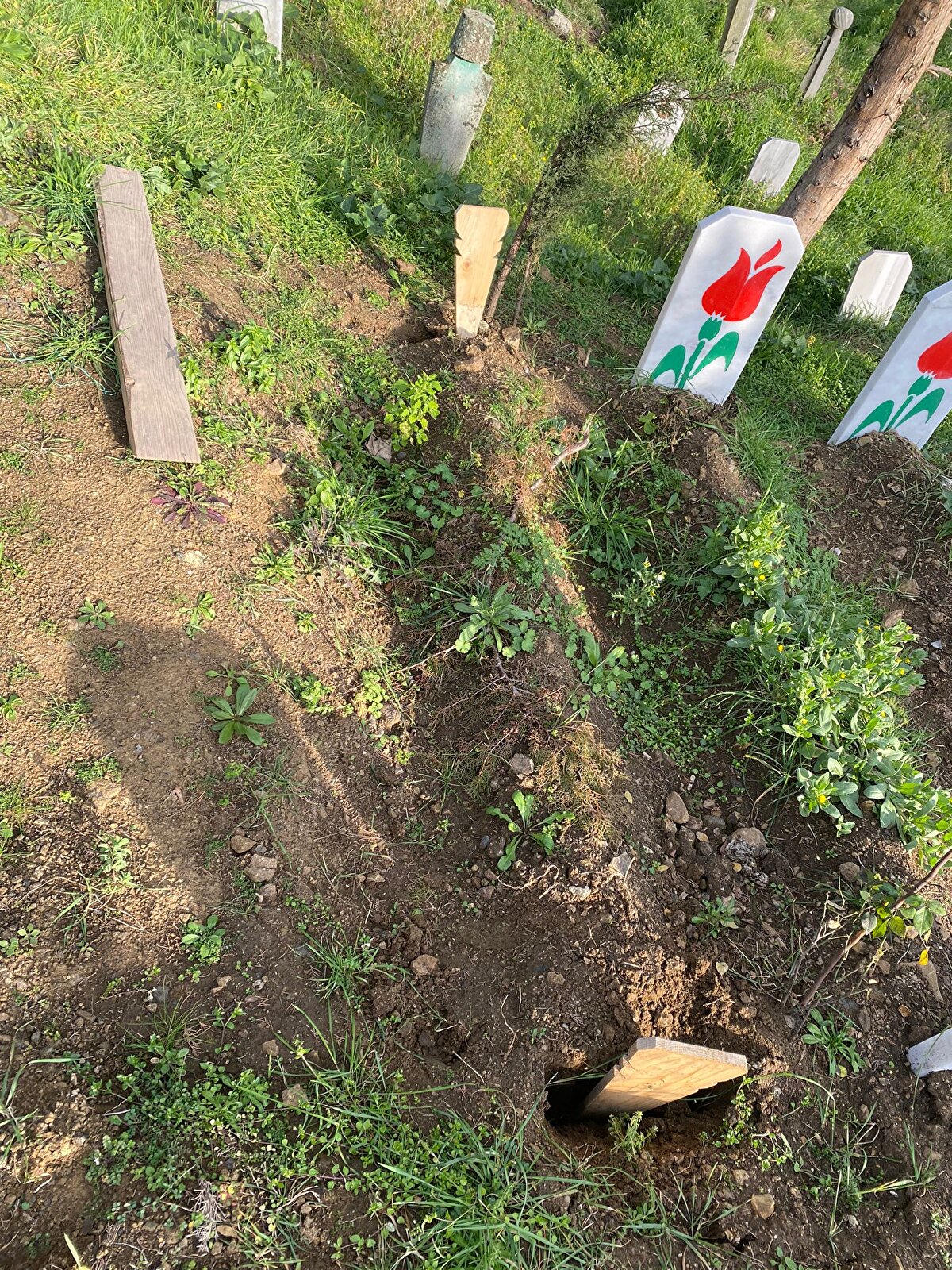 Karakolda hırsızı gördüğünde başlıkları ne yaptığını sorduğunu belirten Çolak "Bana 'Şeytana uydum, özür diliyorum, beni bağışlayın' dedi. Ben de kendisine 'İnşallah Allah da seni bağışlamaz biz seni hiç bağışlamıyoruz' dedim. Bana zararımızı ödemeyi teklif etti, kabul etmedim. Sabahleyin taktırdıktan sonra onu bulduk. Dört mezardan sekiz tane başlık çaldı. Hepsi de yeni başlık. Karakolda başlıkları yerine tak dedim; o da bana 'Başlıkları sildim başkasına 500 liraya sattım' dedi" ifadelerini kullandı.<br><br>