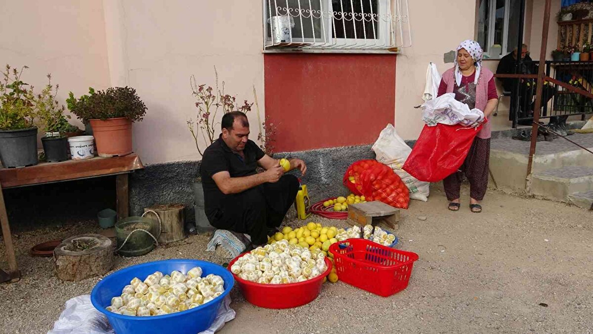 Narenciye üretiminin yaygın yapıldığı Kozan'da dalında kalan narenciye ürünlerinin kabukları, kozmetik ve ilaç sanayinde kullanılmak üzere büyük bir emek ile yeniden ekonomiye kazandırılmak için kurutuluyor. 