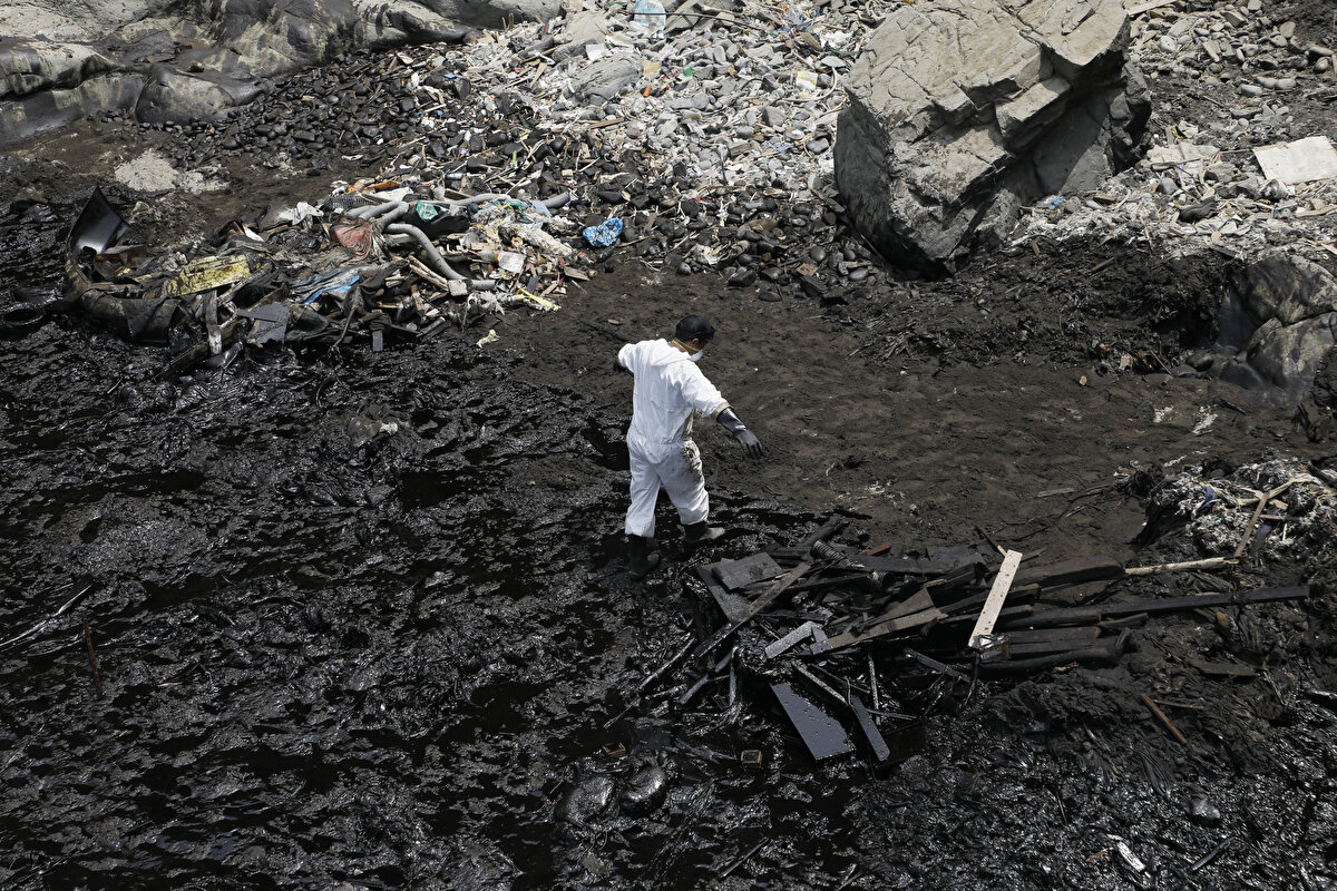 Sızıntın yol açtığı kirlilik nedeniyle çok sayıda deniz canlısının tehdit altında olduğu bildirildi.<br><br>