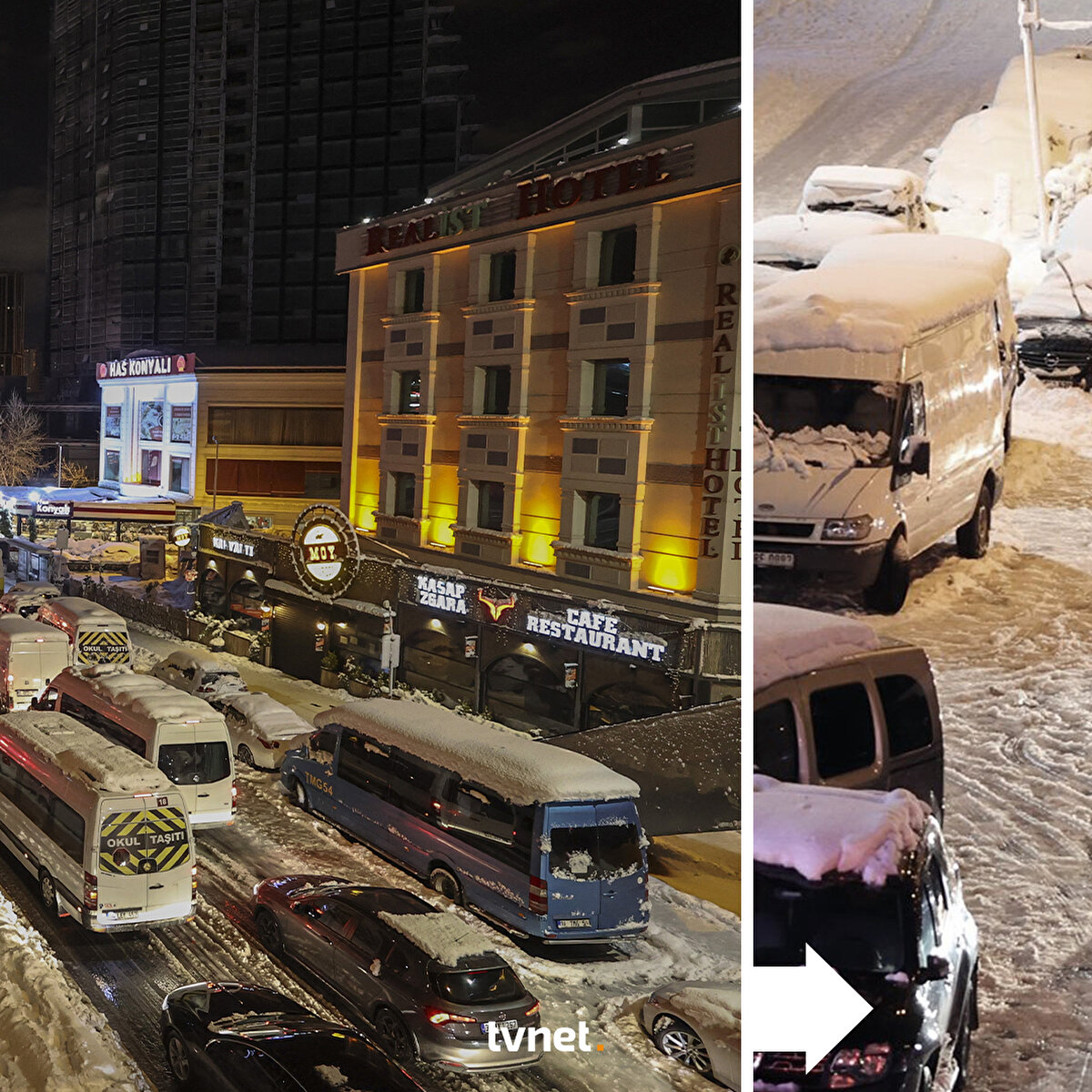 İstanbul'da kar yağışı hayatı olumsuz yönde etkiledi. Vatandaşlar araçlarını yol kenarlarına bırakarak evlerine gitti.​