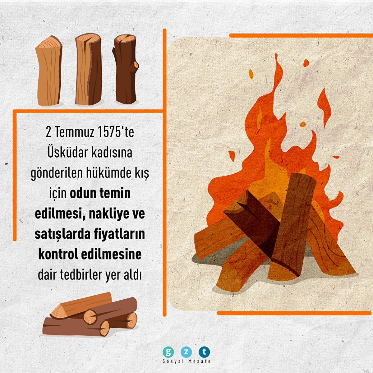 2 Temmuz 1575'te &#220;sk&#252;dar kadısına g&#246;nderilen h&#252;k&#252;mde kış i&#231;in odun temin edilmesi, nakliye ve satışlarda fiyatların kontrol edilmesine dair tedbirler yer aldı