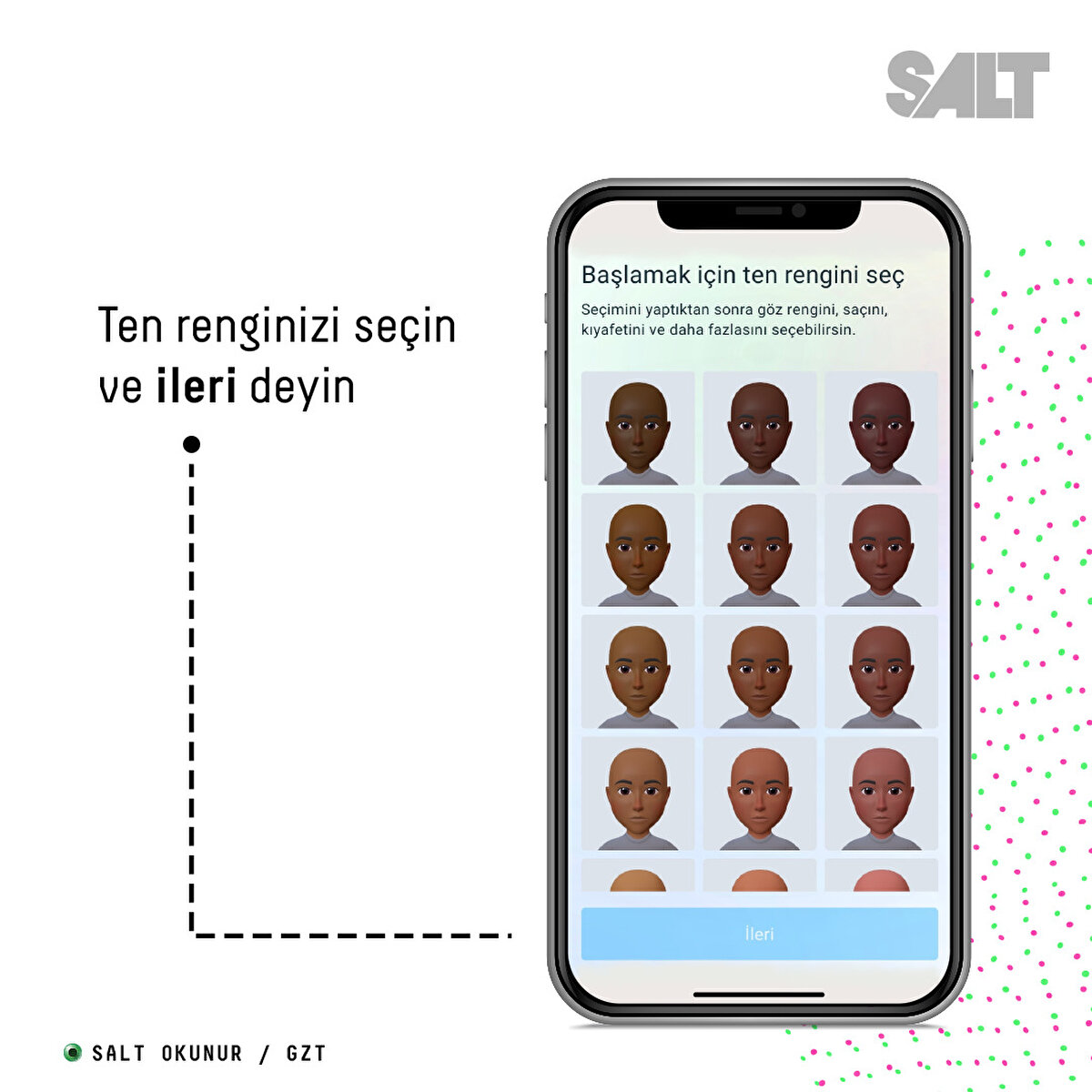 Ten renginizi seçin ve ileri deyin