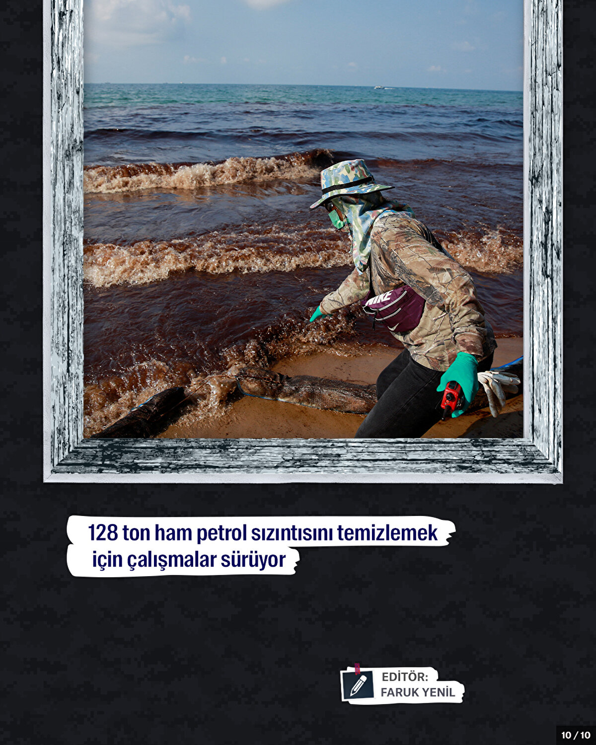 128 ton ham petrol sızıntısını temizlemek için çalışmalar sürüyor