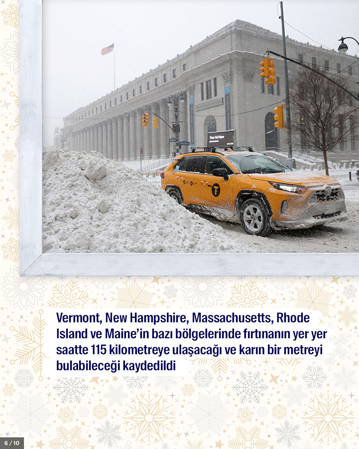Vermont, New Hampshire, Massachusetts, Rhode Island ve Maine’in bazı bölgelerinde fırtınanın yer yer saatte 115 kilometreye ulaşacağı ve karın bir metreyi bulabileceği kaydedildi.