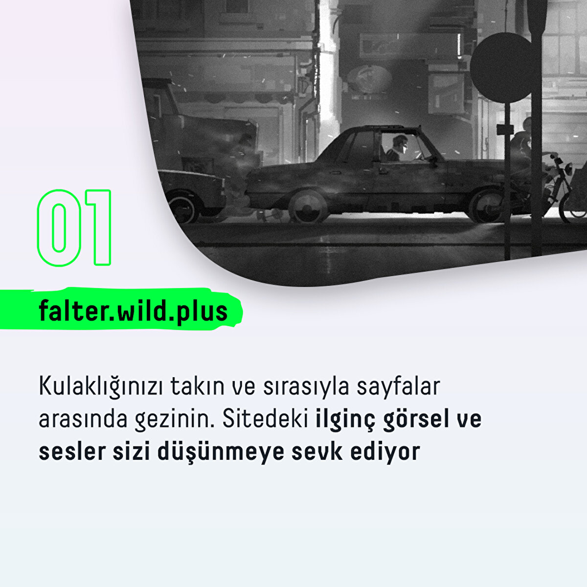 Kulaklığınızı takın ve sırasıyla sayfalar arasında gezinin. Sitedeki ilgin&#231; g&#246;rsel ve sesler sizi d&#252;ş&#252;nmeye sevk ediyor