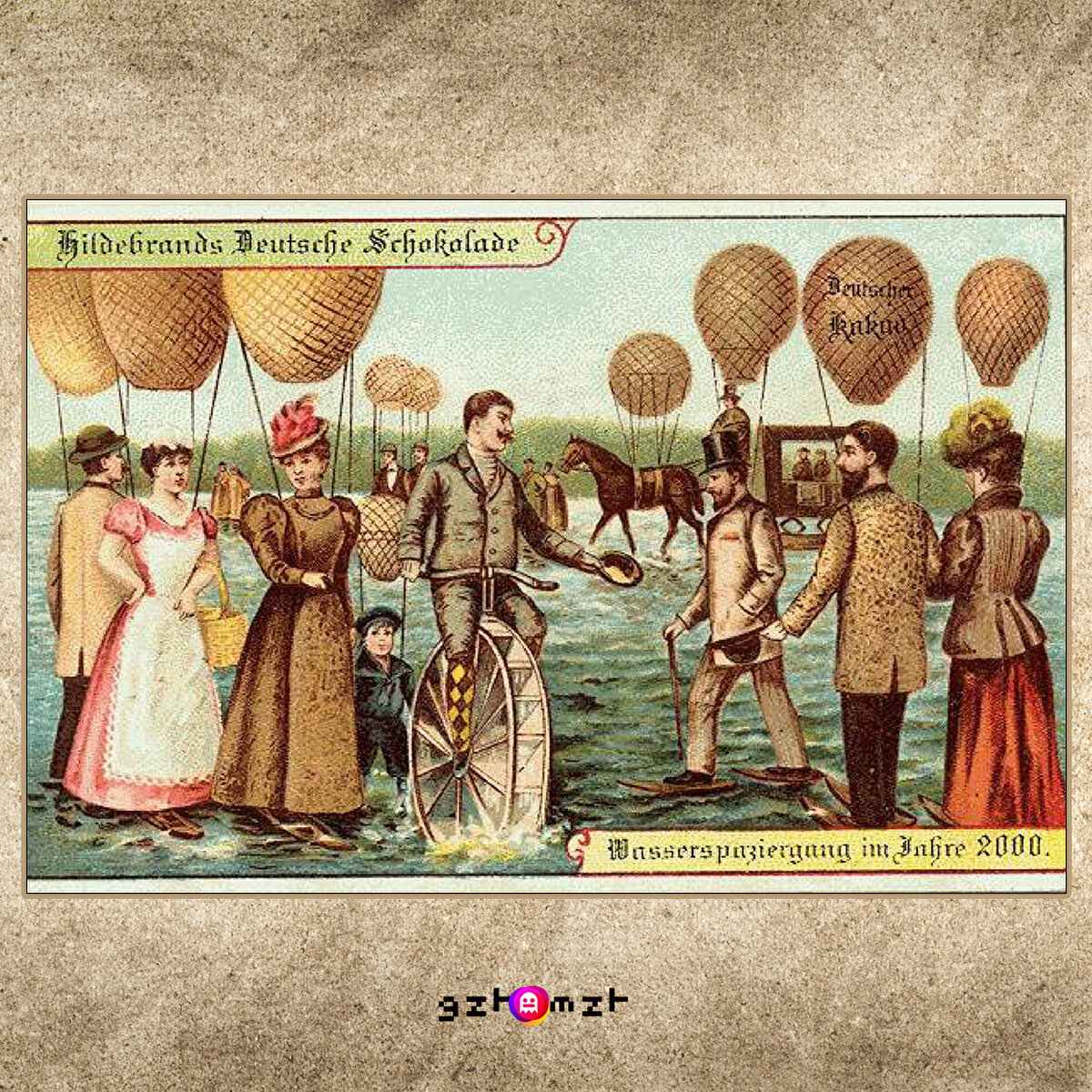 Su üzerinde gezinen insanlar