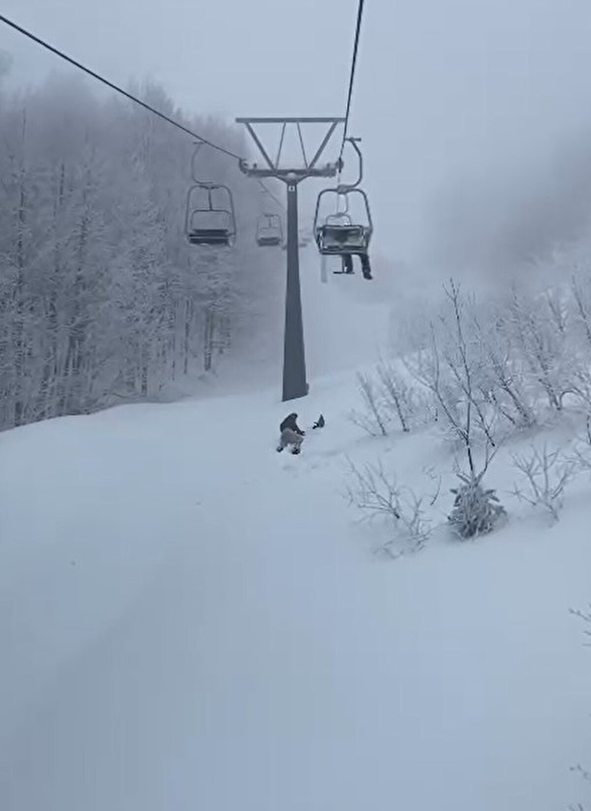  Arızanın hemen giderilememesi sebebiyle soğuğa dayanamayan vatandaşlardan bazıları telesiyejden atlayarak kurtuldu. 